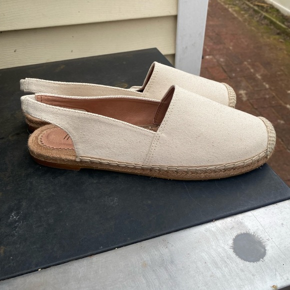 Women's Cream Espadrille Flats - Picture 3 of 7